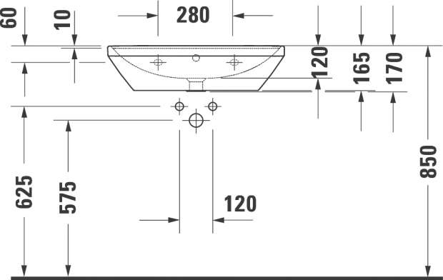 Раковина Duravit D-Neo 2366650000