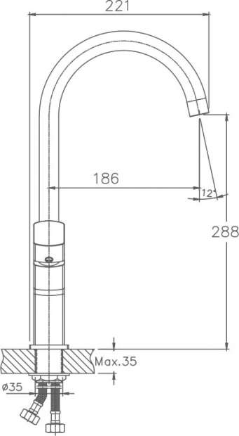 Смеситель для кухни Haiba HB70577