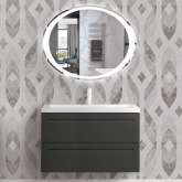 Комплект мебели Art&Max Platino 90, подвесная, серый матовый