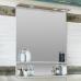 Зеркало Sanflor Бруно 70, белое, орегон, с подсветкой - фото №1