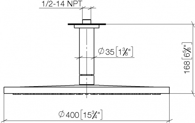 Верхний душ Dorn Bracht Rounded generic 28699970-28 сатинированная латунь