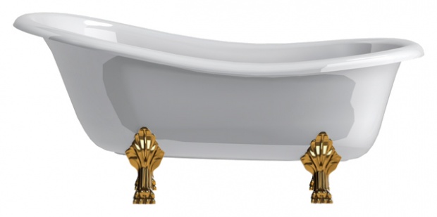 Ванна из искусственного камня Астра-Форм Роксбург 170x80 ножки золото
