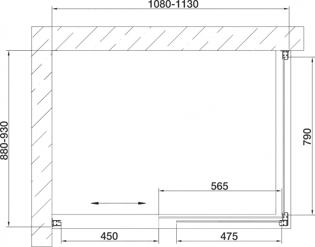 Душевой уголок Vegas Glass ZP+ZPV 110x90x190 (ZP+ZPV 110*90 09 10)