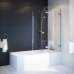 Шторка на ванну GuteWetter Trend Pearl GV-862B правая 100 см стекло бесцветное, фурнитура хром - фото №1