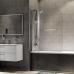 Шторка на ванну IDDIS Ray RAY6CS1i90 110х140, профиль глянцевый алюминий - фото №2