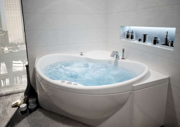 Акриловая ванна Aquatek Эпсилон EPS150-0000005 150x150 с гидромассажем и экраном