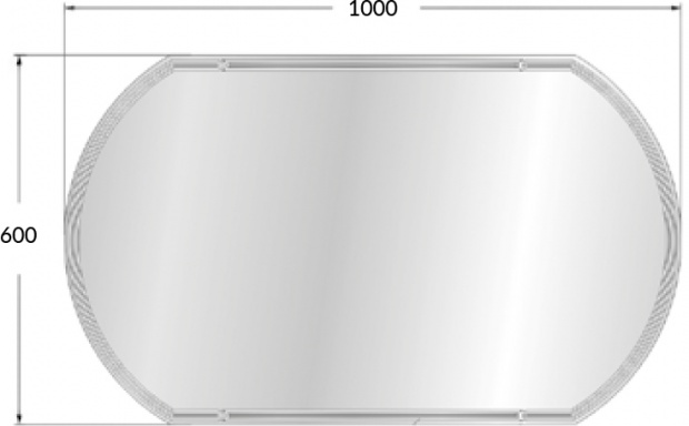 Зеркало Cersanit LED 090 design 100x60, с подсветкой