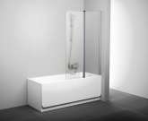 Душевая шторка на ванну RAVAK Chrome 150x100 левая (7QLA0C00Z1)стекло Transparent