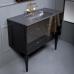 Комплект мебели Armadi Art Vallessi Avangarde Piazza 100 черная, с раковиной-столешницей - фото №2