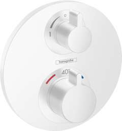 Термостатический смеситель Hansgrohe Ecostat S 15758700 для душа, матовый белый
