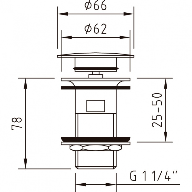 Донный клапан для раковины Clever Vela (96255)