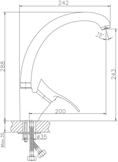 Смеситель для кухни Haiba HB4101