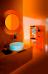 Зеркало круглое Laufen Kartell by Laufen 80 оранжевое, с подсветкой - фото №6