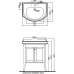Комплект мебели Kerasan Retro с дверцами (73 см) орех - фото №11