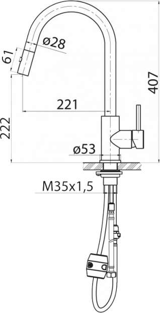 Смеситель для кухни BelBagno BB-LAM31B-IN