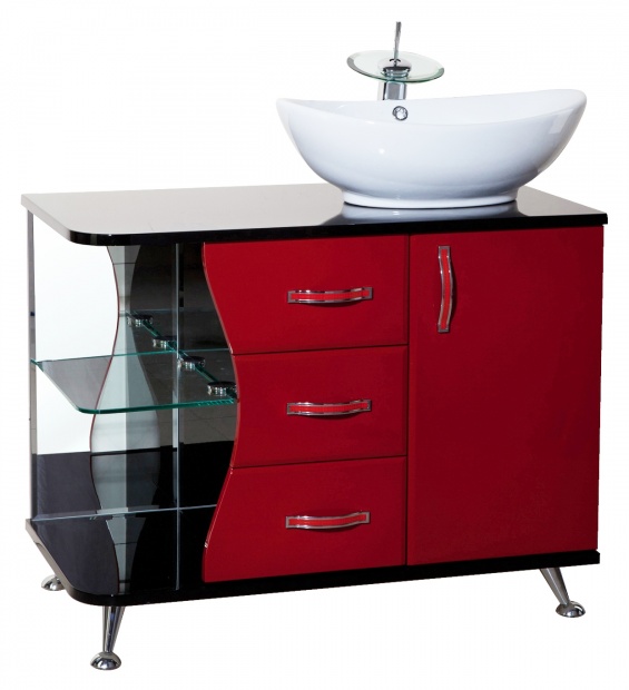 Комплект мебели Bellezza Рио 90 R красная с черным