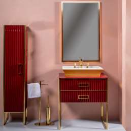 Комплект мебели Armadi Art Monaco 80 со столешницей бордо, золото