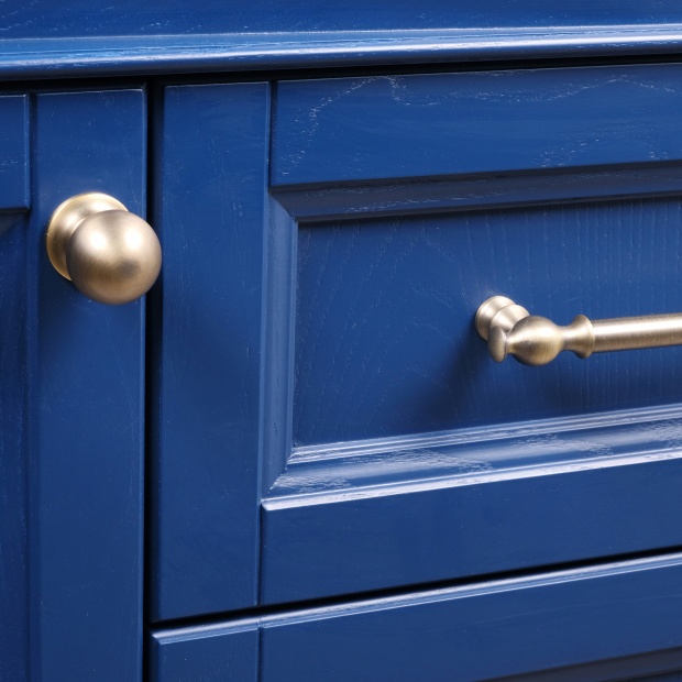 Комплект мебели ValenHouse Эстетика 100, синяя, подвесная, ручки бронза
