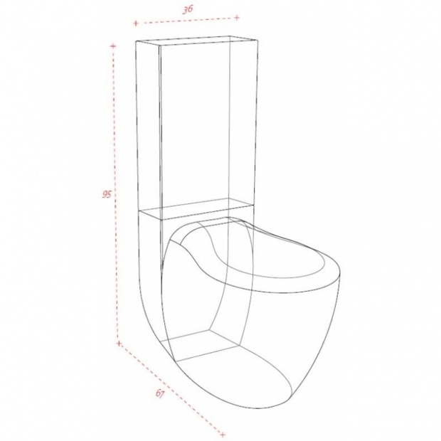 Чаша унитаза ARTCERAM L3145 = BLV003 01;00