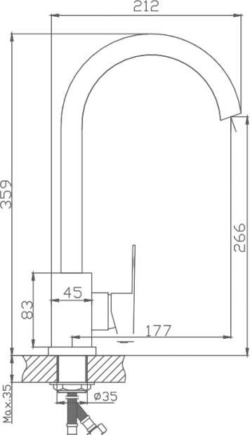 Смеситель для кухни Haiba HB70802