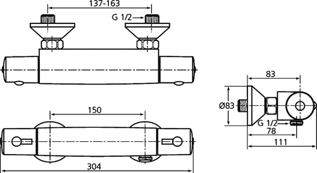 Термостат для душа Ideal Standard Ceratherm 50 (A6367AA)