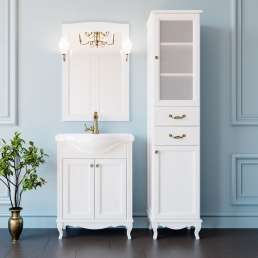 Комплект мебели ValenHouse Эллина 65 белая, фурнитура бронза