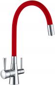 Смеситель для кухонной мойки LEMARK COMFORT LM3075C-Red хром, красный
