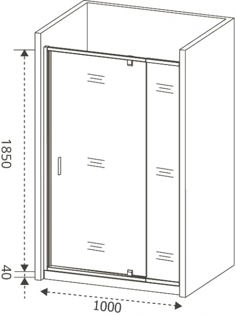 Душевая дверь в нишу Good Door Orion WTW-PD-100-G-CH