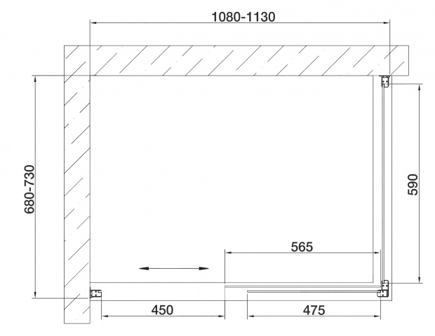 Душевой уголок Vegas Glass ZP+ZPV 110x70x190 (ZP+ZPV 110*70 05 02)