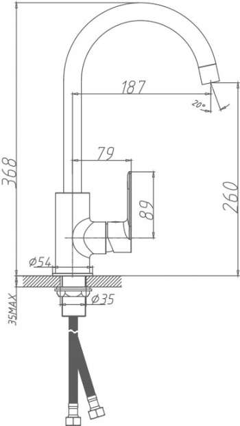 Смеситель для кухни Haiba HB71505