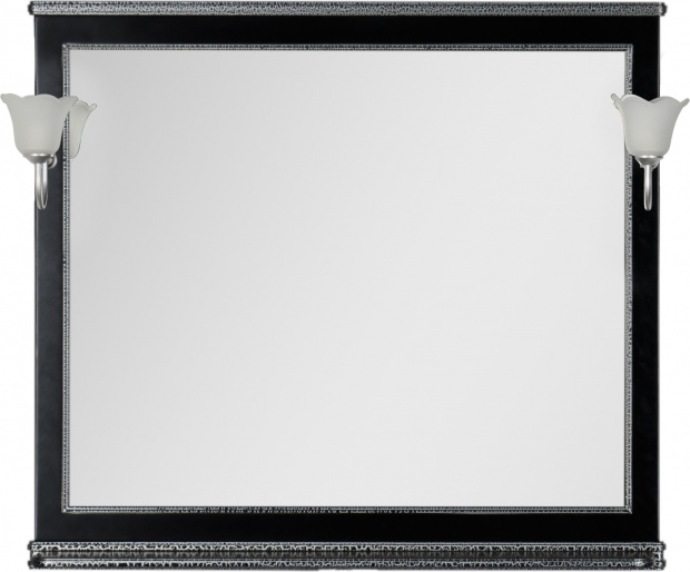 Зеркало Aquanet Валенса 110 черный краколет/серебро