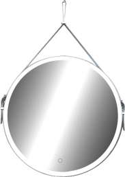 Зеркало круглое Art&Max Milan 100, белый ремень