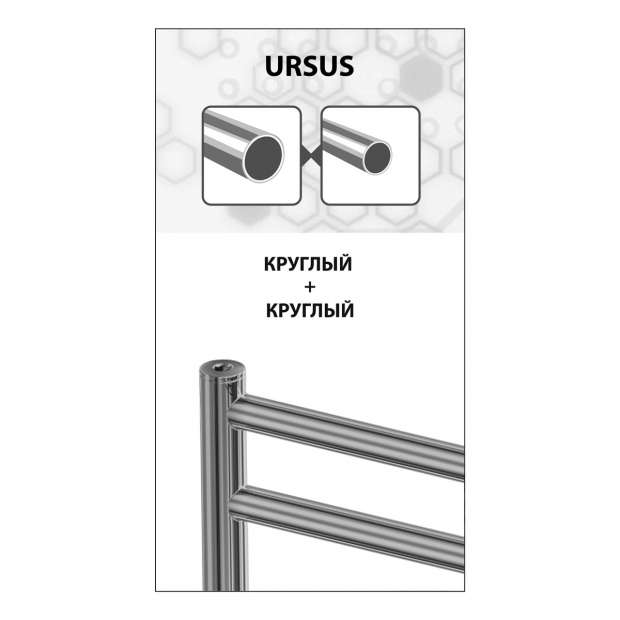 Полотенцесушитель электрический LEMARK URSUS П7 50x60 (LM72607ЕBL) черный