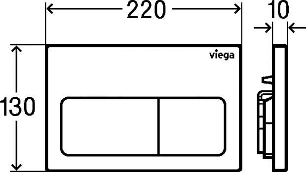 Клавиша смыва Viega Prevista 8601.1 хром матовый