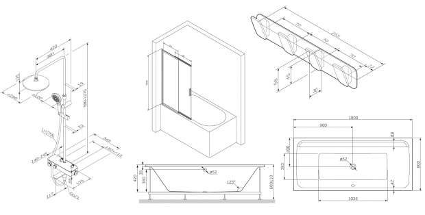 Комплект Акриловая ванна AM.PM Inspire V2.0 WK52EB