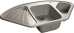 Мойка кухонная GRANFEST CORNER (C-1040E серый) - фото №1