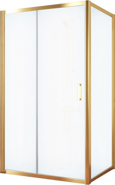 Душевой уголок Vegas Glass ZP+ZPV TUR NOVO 120*90 09 10 профиль золото, стекло сатин