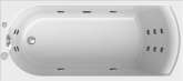 Акриловая ванна Radomir Vannesa Николь Актив 168х70, с гидромассажем и экраном, форсунки хром