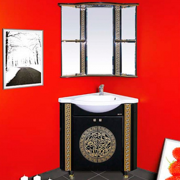 Комплект мебели Misty Olimpia Lux 60 угловая, черная патина