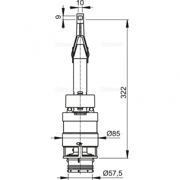 Сливной механизм для инсталяции ALCA PLAST (A06/850)