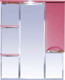 Зеркало Misty Жасмин 85 с подсветкой, розовая эмаль R