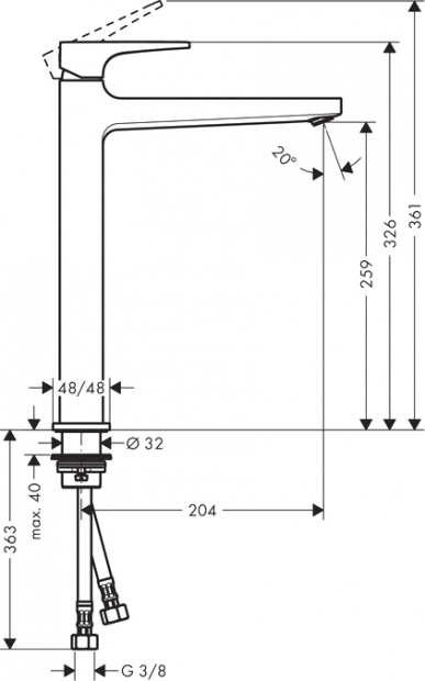 Смеситель для раковины Hansgrohe Metropol (32512000)