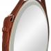 Зеркало круглое Art&Max Milan 65 коричневый ремень - фото №5