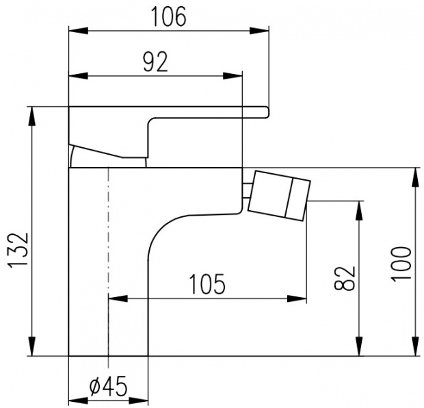 Смеситель для биде RAV SLEZAK VLTAVA (VT445.5KCB)