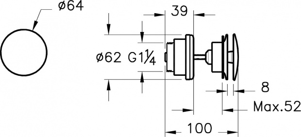 Смеситель для раковины VitrA Solid S (A49268EXP)