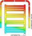 Полотенцесушитель электрический Terma Alex + MOA 50x76 белый, 300W - фото №4