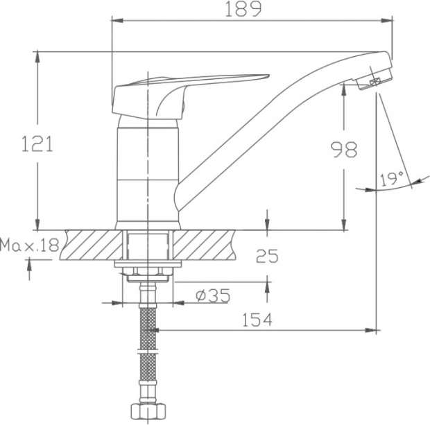 Смеситель для кухни Haiba HB4537-2