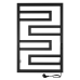 Полотенцесушитель электрический INDIGO FLAVIO 80x50 (DGFS80-50BRRt) черный муар - фото №1