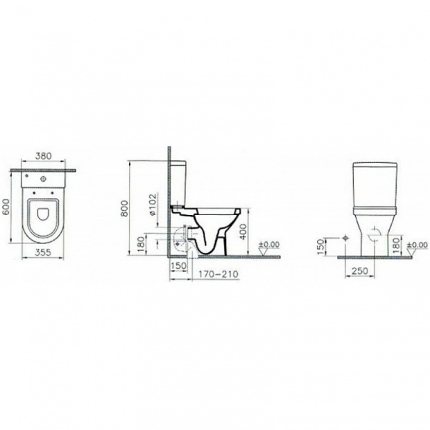 Унитаз напольный VITRA (9815B003-1165)