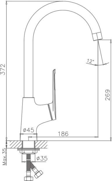 Смеситель для кухни Haiba HB70595